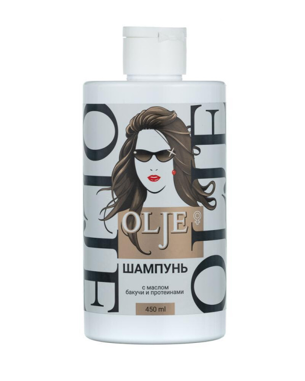 OLJE. Шампунь женский с маслом бакучи и протеинами, 450 мл в Ижевске